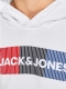 Jack & Jones JUNIOR hoodie JJECORP met logo wit