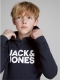 Jack & Jones JUNIOR hoodie JJECORP met logo donkerblauw