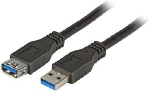 EFB Elektronik K5237.1 1m USB A USB A Mannelijk Vrouwelijk Zwart USB-kabel