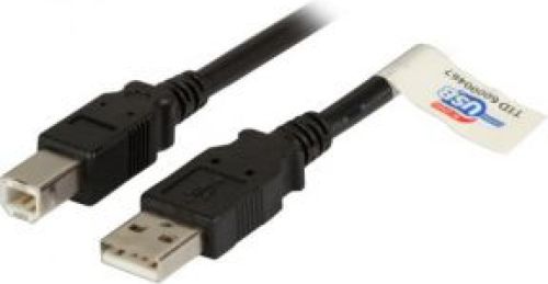 EFB Elektronik K5256SW.1 1m USB A USB B Mannelijk Mannelijk Zwart USB-kabel