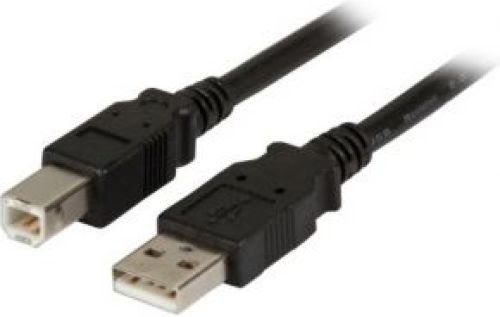 EFB Elektronik USB A/USB B, 2 m 5m USB A USB B Mannelijk Mannelijk Zwart USB-kabel