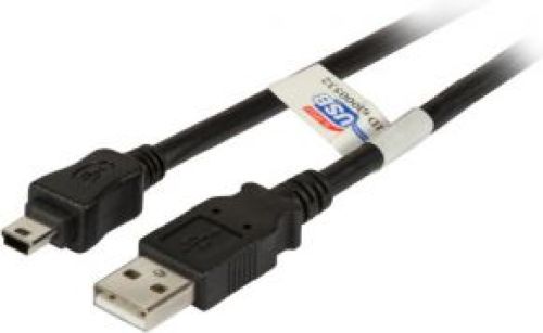 EFB Elektronik K5251SW.0,5 USB-kabel 0,5 m USB A Mini-USB B Zwart