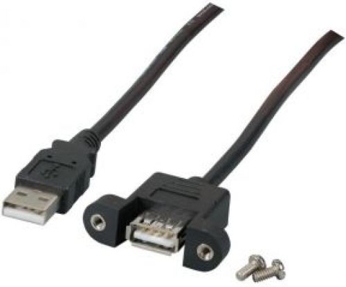 EFB Elektronik K5291SW.1V2 USB-kabel 1 m USB A Mannelijk Vrouwelijk Zwart