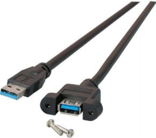 EFB Elektronik K5265SW.0,5 USB-kabel 0,5 m USB A Mannelijk Vrouwelijk Zwart