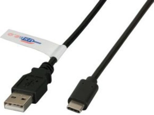 EFB Elektronik K5258SW.1 1m USB A USB C Mannelijk Mannelijk Zwart USB-kabel