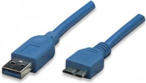 TECHly 0.5m USB 3.0 A-Micro B M/M 0.5m USB A Micro-USB B Mannelijk Mannelijk Blauw USB-kabel - [ICOC