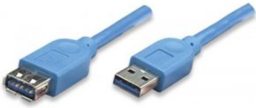 TECHly 0.5m USB 3.0 A M/F 0.5m USB A USB A Mannelijk Vrouwelijk Blauw USB-kabel