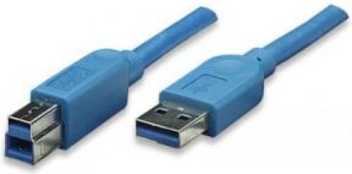 TECHly 0.5m USB 3.0 AB M/M 0.5m USB A USB B Mannelijk Mannelijk Blauw USB-kabel