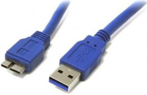 TECHly 1.0m USB 3.0 A-Micro B M/M 1m USB A Micro-USB B Mannelijk Mannelijk Blauw USB-kabel