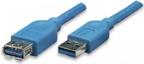 TECHly 3.0m USB 3.0 A M/F 3m USB A USB A Mannelijk Vrouwelijk Blauw USB-kabel