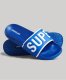 Superdry Sport Code Core Pool Slide badslippers kobaltblauw/wit