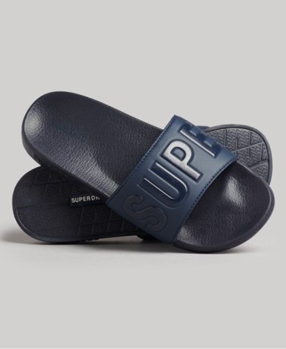 Superdry Sport Code Core Pool Slide badslippers donkerblauw