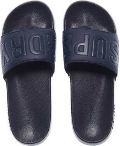 Superdry Sport Code Core Pool Slide badslippers donkerblauw