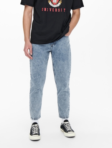 ONLY & SONS tapered fit jeans ONSAVI 1421 blue denim