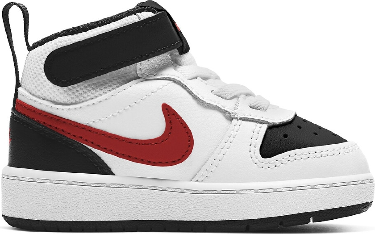 Nike COURT BOROUGH MID 2 (TDV) leren sneakers wit/rood/zwart