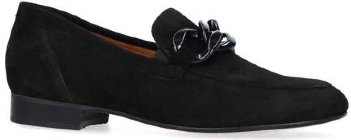 Manfield suède loafers zwart