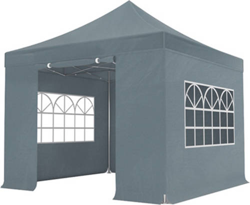 Lizzely Garden & Living Easy up 3x3m grijs 40mm (aluminium buizen) semi prof partytent