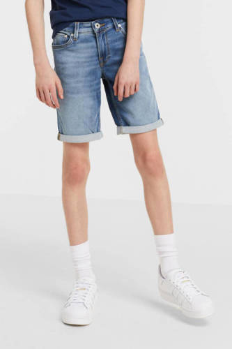 Jack & Jones JUNIOR regular fit jeans bermuda JJIRICK stonewashed