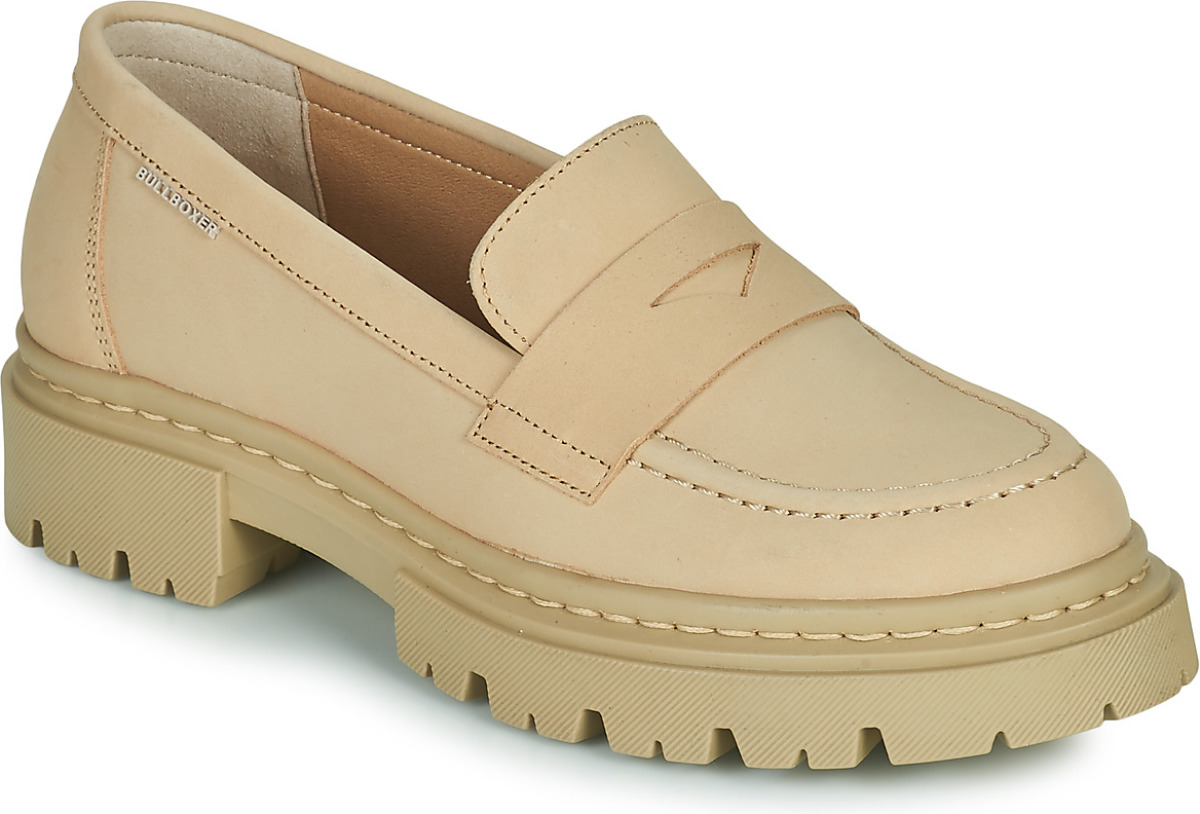 Bullboxer leren loafers beige