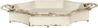 Clayre & Eef Dienblad (set van 2) 61*38*10 / 55*32*8 cm Wit
