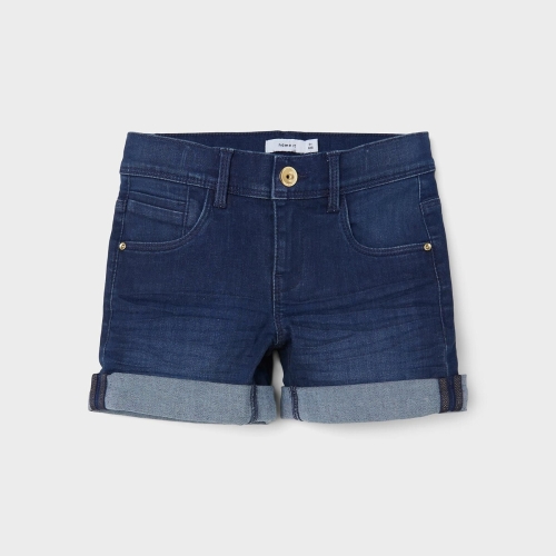 NAME IT KIDS slim fit jeans short NKFSALLI dark denim