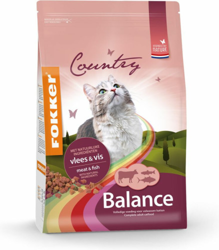 Fokker Country Balance Vlees&Vis Kattenvoer 2,5 kg