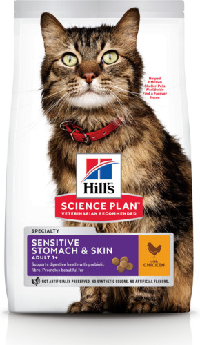 Hill's Feline Adult Sensitive Stomach&Skin Kip 1,5 kg
