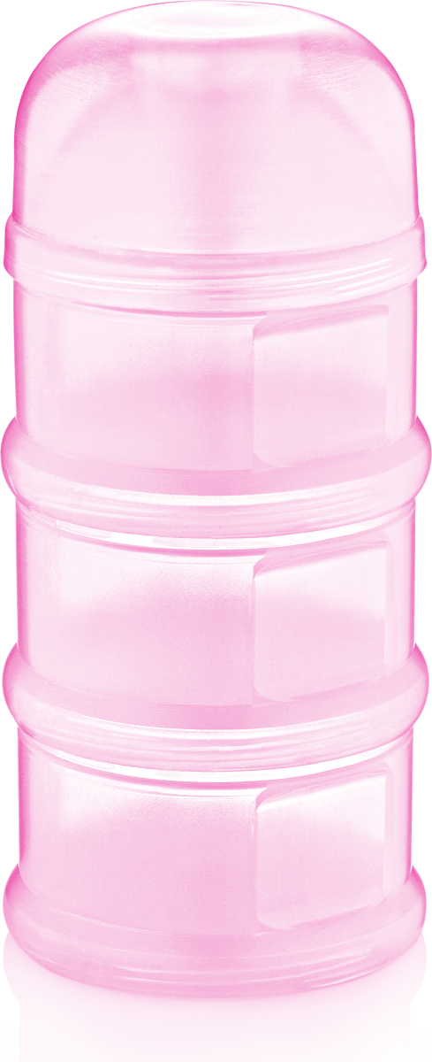 Melkpoedercontainer Babyjem 3-laags Roze