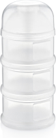 Melkpoedercontainer Babyjem 3-laags Wit