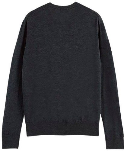 Scotch & Soda fijngebreide trui van merinowol graphite melange