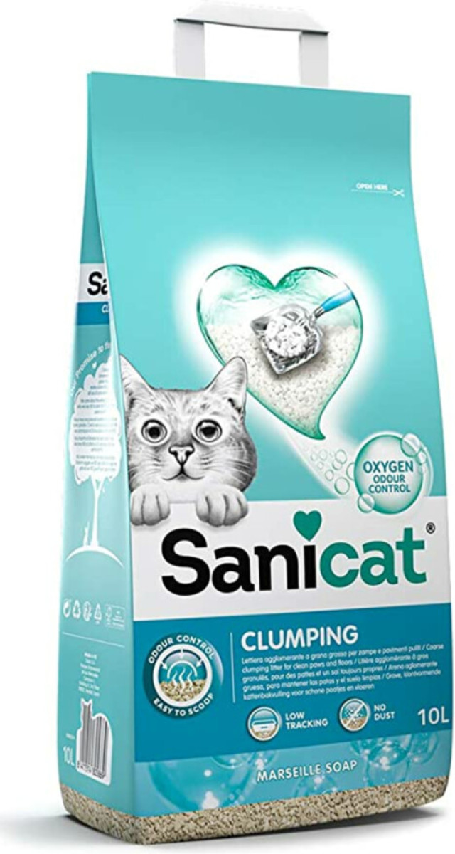 Sanicat Kattenbakvulling Marseille Soap 16 liter