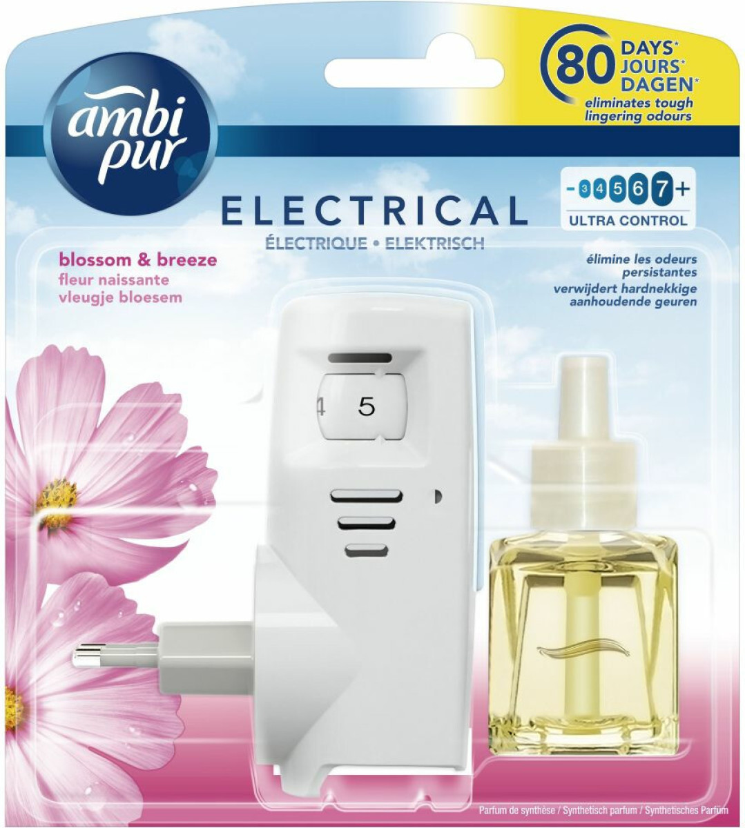 Ambi Pur Elektrische Geurverspreiders 1 compartiment Starterkit + Navulling Blossom&Breeze 20 ml