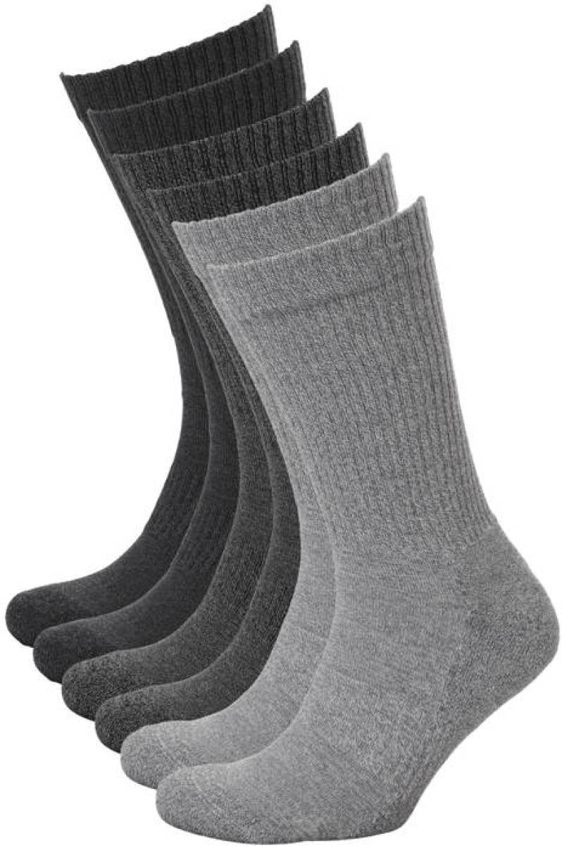 Apollo sportsokken - set van 6 zwart/grijs