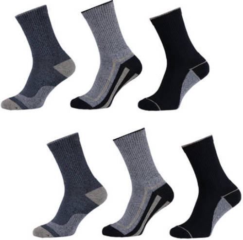 Apollo sportsokken - set van 6 blauw