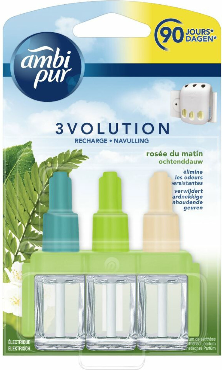 Ambi Pur Elektrische Geurverspreiders 3Volution Navulling Morning Dew