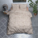 Sleeptime Elegance Two Toned - Verwarmend Flanel - Taupe 2-persoons (200 x 200/220 cm + 2 kussenslopen) Dekbedovertrek