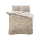 Sleeptime Elegance Two Toned - Verwarmend Flanel - Taupe 2-persoons (200 x 200/220 cm + 2 kussenslopen) Dekbedovertrek