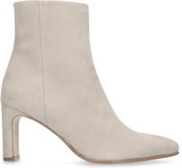 Manfield suède enkellaarzen beige