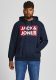 JACK & JONES PLUS SIZE hoodie JJECORP Plus Size met logo navy blazer