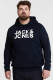 JACK & JONES PLUS SIZE hoodie JJECORP Plus Size met logo navy blazer
