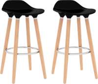 VidaXL Barstoelen 2 st zwart