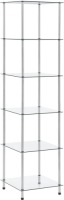 VidaXL Kastje 6-laags 40x40x160 cm gehard glas transparant
