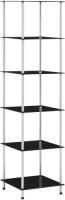 VidaXL Kastje 6-laags 40x40x160 cm gehard glas zwart