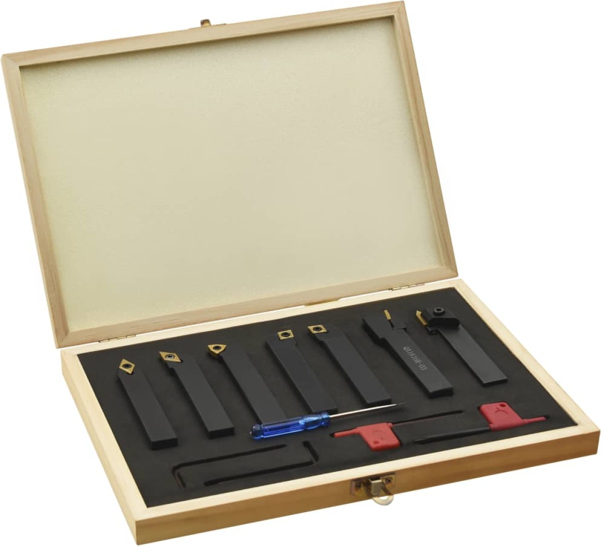 VidaXL 12-delige Draaigereedschapsset indexeerbaar 115 mm 16x16 mm