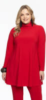 Yoek tuniek van travelstof DOLCE rood