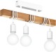 Eglo Plafondlamp Townshend 3 lampen hout wit en beige