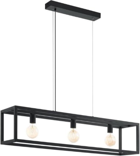 Eglo Hanglamp ELSWICK 3x60 W zwart 49564