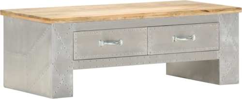 VidaXL Salontafel luchtvaartstijl 100x50x36 cm massief mangohout