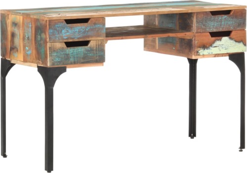 VidaXL Bureau 118x48x75 cm massief gerecycled hout