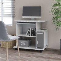 VidaXL Computerbureau 80x50x75 cm spaanplaat wit